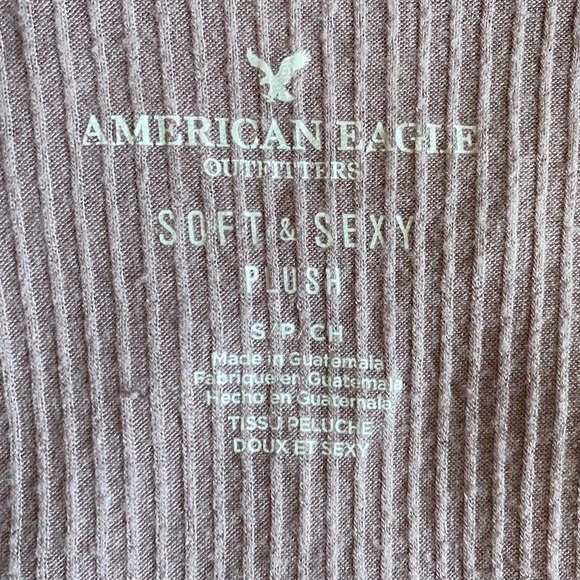 American eagle soft and sexy plush pink body suit - Picture 2 of 3